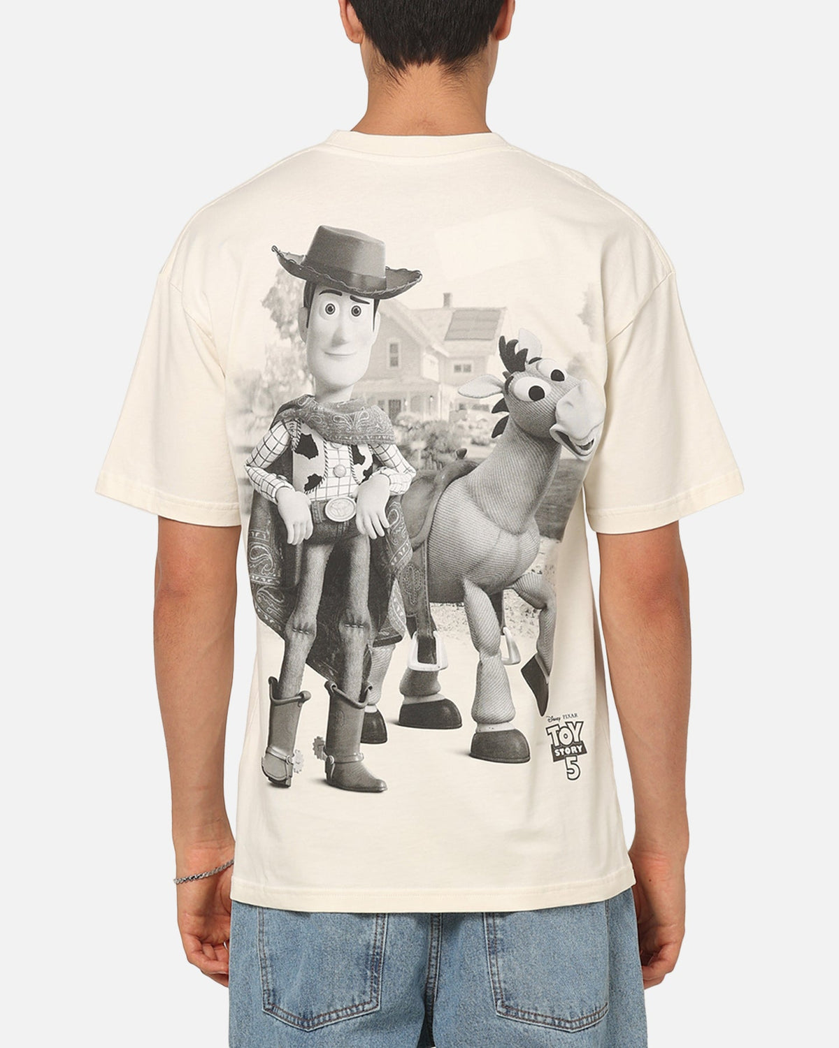73Studio Disney Pixar Toy Story Woody And Bullseye T-Shirt Off White - Scentleo