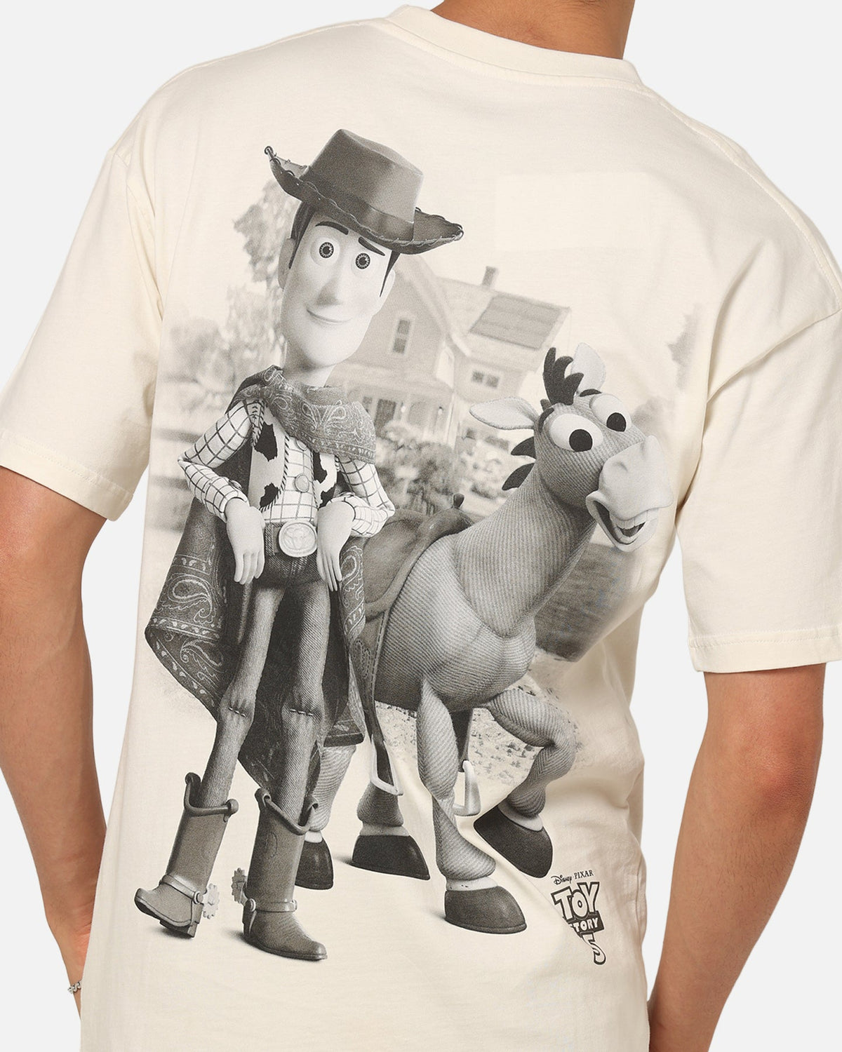 73Studio Disney Pixar Toy Story Woody And Bullseye T-Shirt Off White - Scentleo