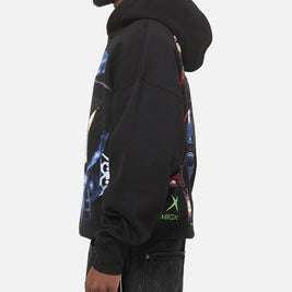 73Studio X Halo Xbox Red Vs Blue Split Hoodie Black - Scentleo