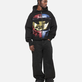 73Studio X Halo Xbox Red Vs Blue Split Hoodie Black - Scentleo