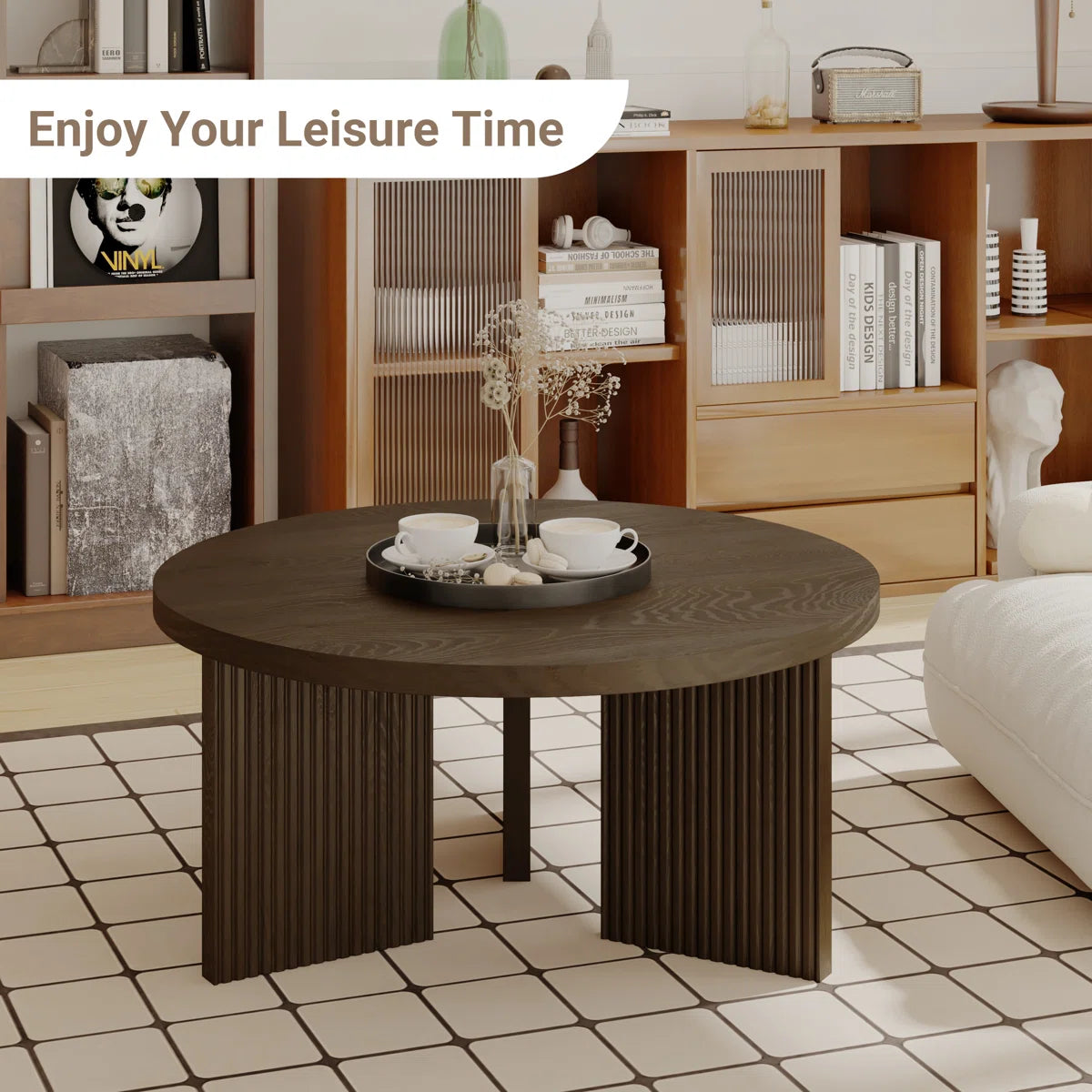 Mid-Century Modern Round Coffee Table