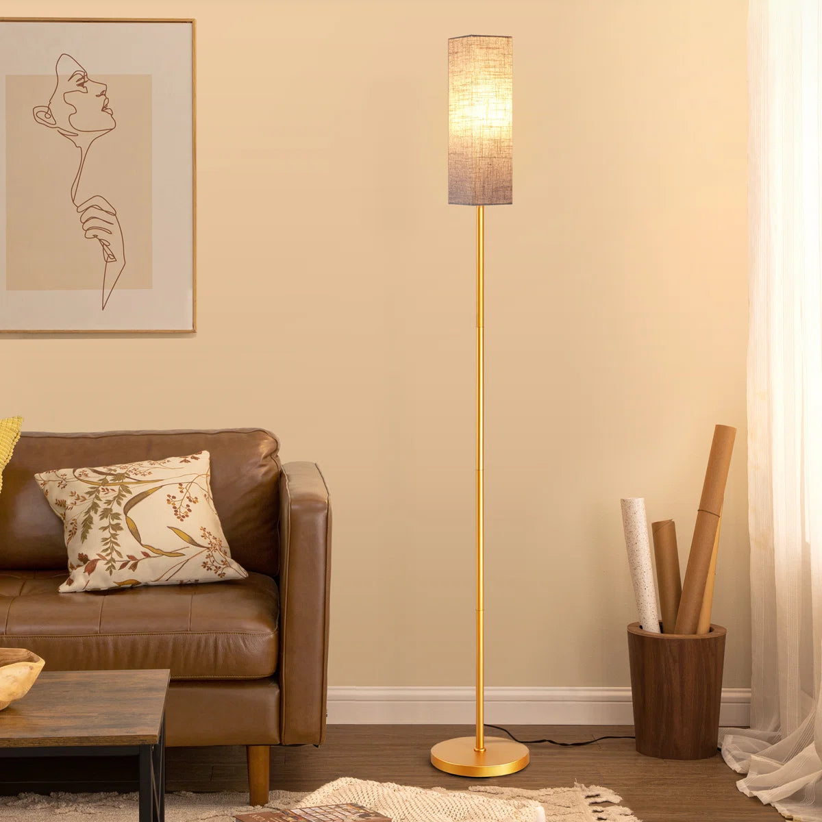 Osblek Traditional Floor Lamp with Remote Control