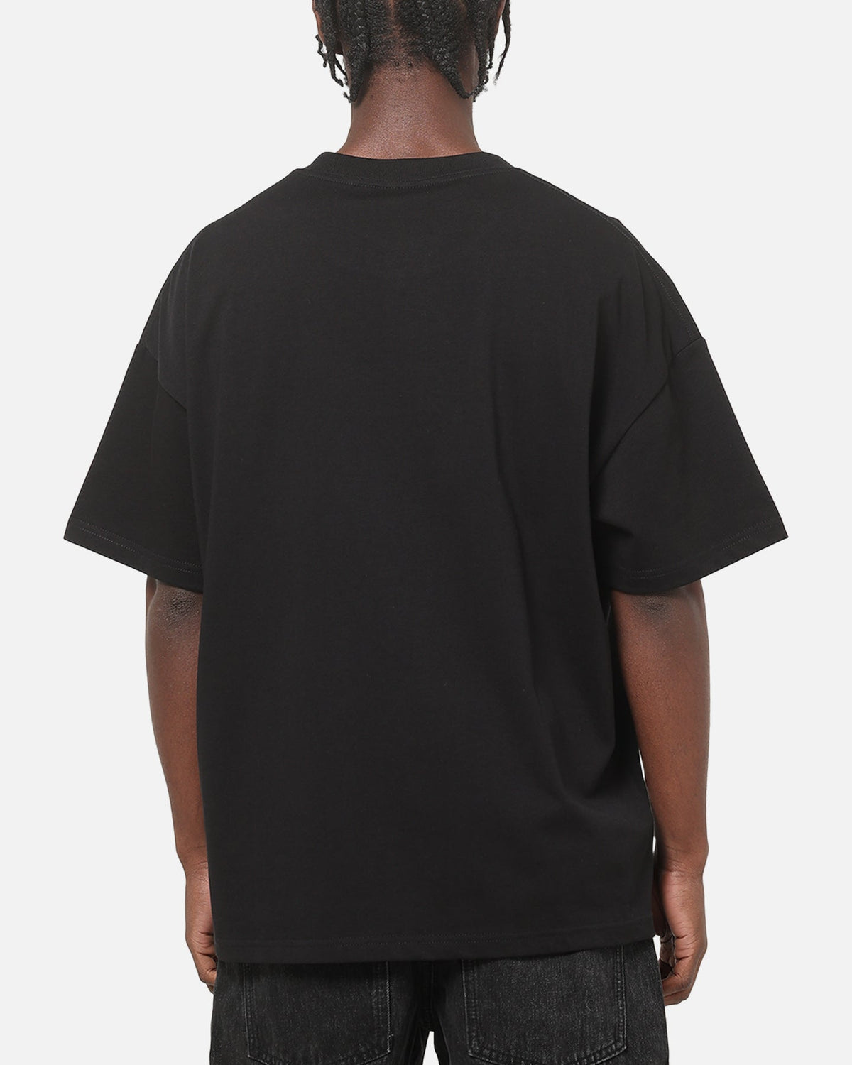 Carre Applique T-Shirt Solid Black - Scentleo