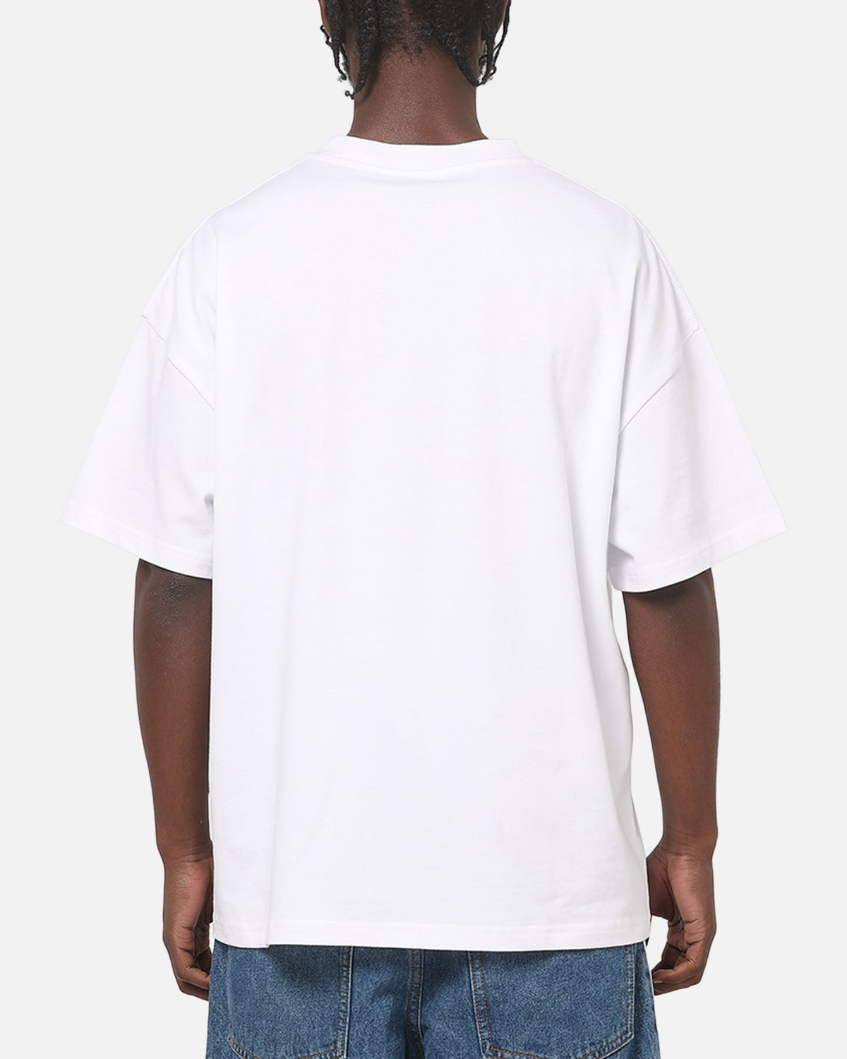 Carre Applique T-Shirt Solid White - Scentleo
