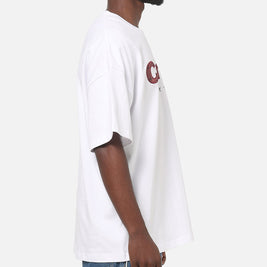 Carre Applique T-Shirt Solid White - Scentleo