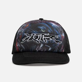 Loiter Airbrush Panther Trucker Snapback Cap Black - Scentleo