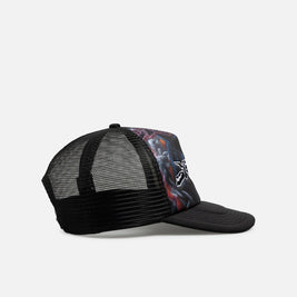 Loiter Airbrush Panther Trucker Snapback Cap Black - Scentleo