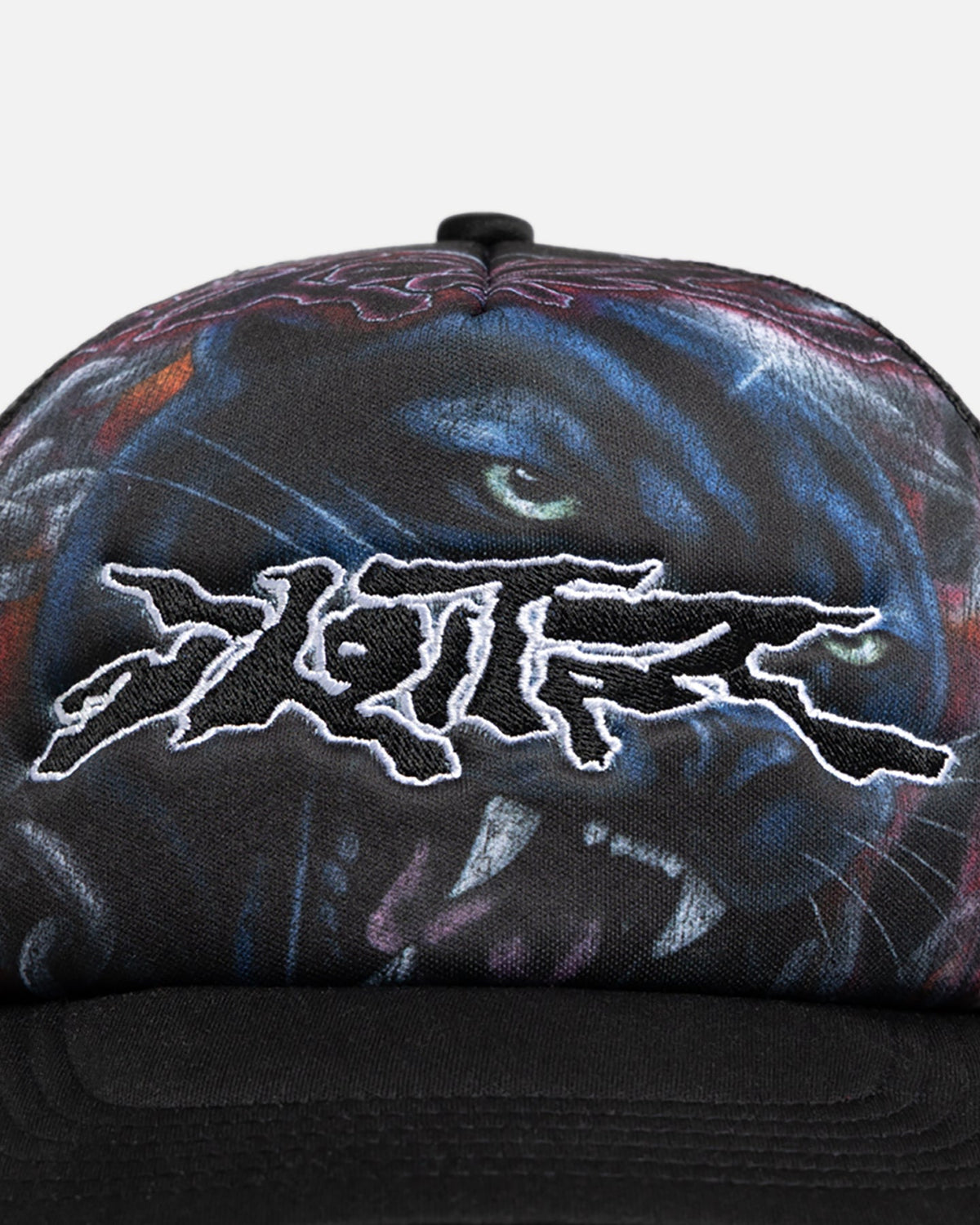 Loiter Airbrush Panther Trucker Snapback Cap Black - Scentleo