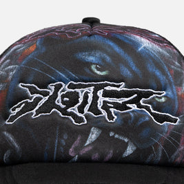 Loiter Airbrush Panther Trucker Snapback Cap Black - Scentleo