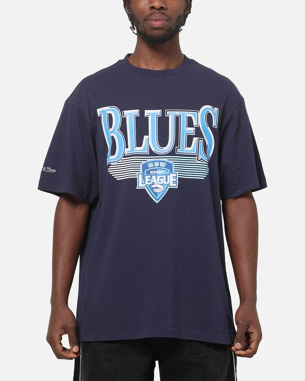 Mitchell & Ness New South Wales Blues We Bleed Blue T-Shirt Navy - Scentleo
