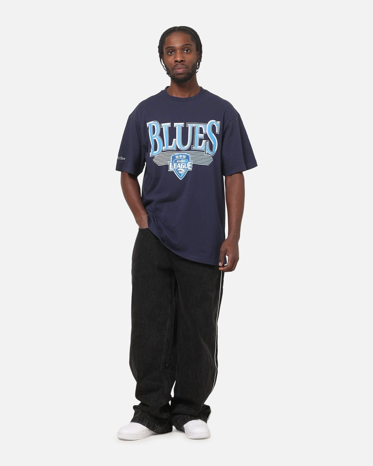 Mitchell & Ness New South Wales Blues We Bleed Blue T-Shirt Navy - Scentleo