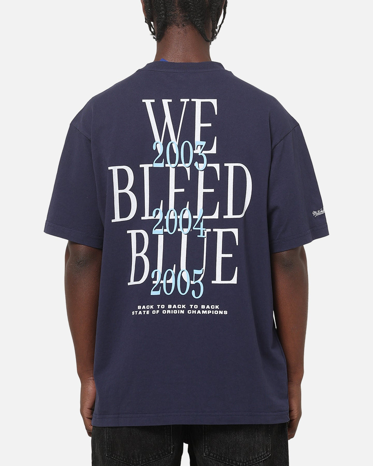 Mitchell & Ness New South Wales Blues We Bleed Blue T-Shirt Navy - Scentleo