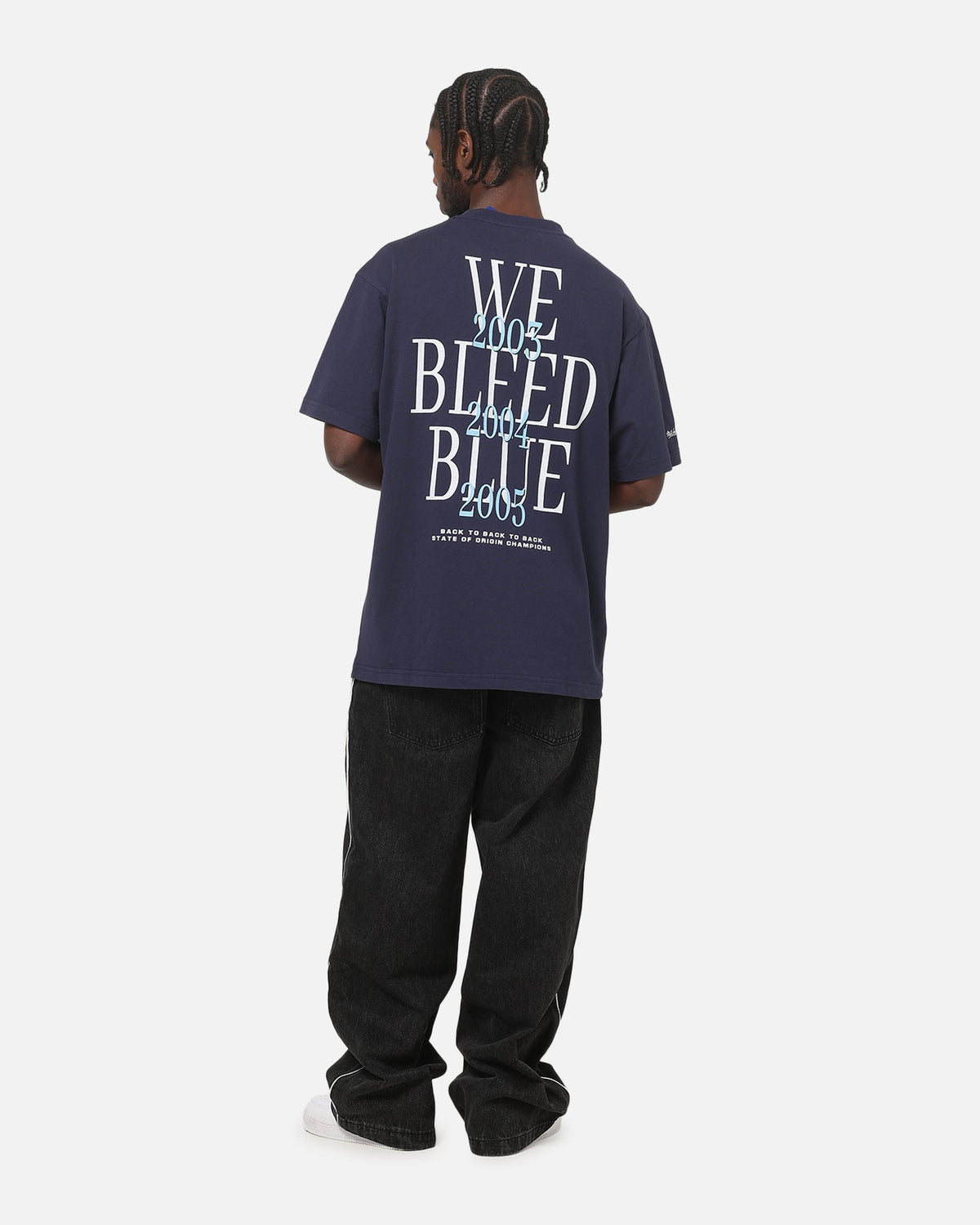 Mitchell & Ness New South Wales Blues We Bleed Blue T-Shirt Navy - Scentleo