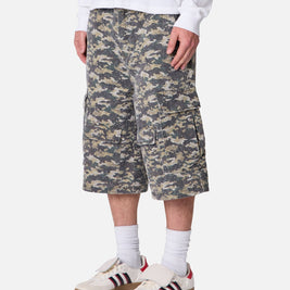 MNML Distressed Ultra Baggy Cargo Shorts Camo - Scentleo