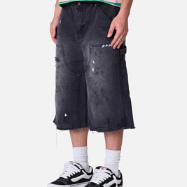 MNML Ultra Baggy Work Shorts Black - Scentleo
