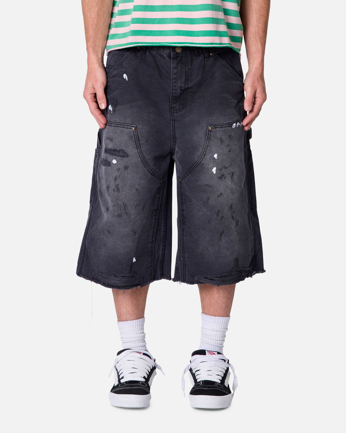 MNML Ultra Baggy Work Shorts Black - Scentleo