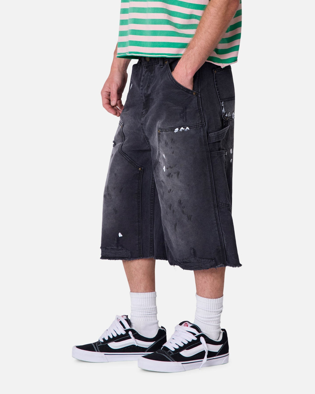MNML Ultra Baggy Work Shorts Black - Scentleo
