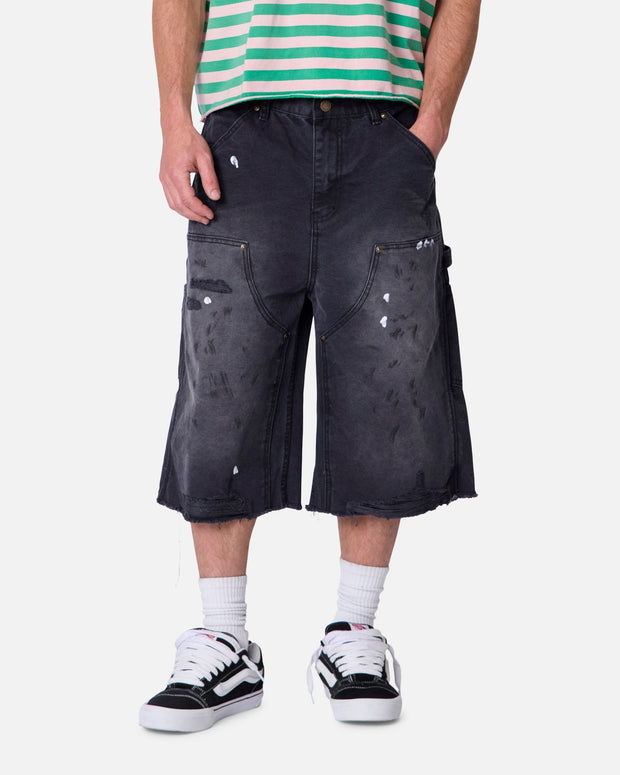 MNML Ultra Baggy Work Shorts Black - Scentleo