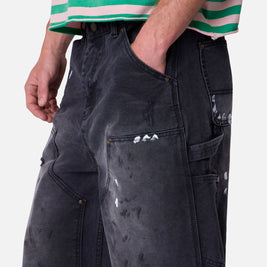 MNML Ultra Baggy Work Shorts Black - Scentleo