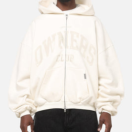 Represent Oweners Zip Through Hoodie Chalk - Scentleo