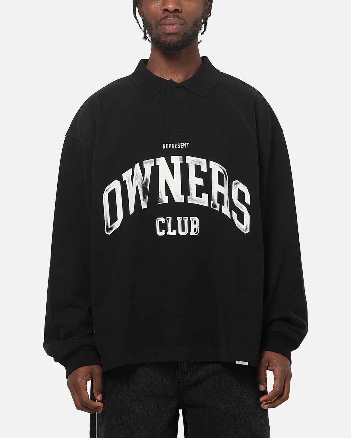 Represent Owners Rugby Top Jet Black - Scentleo
