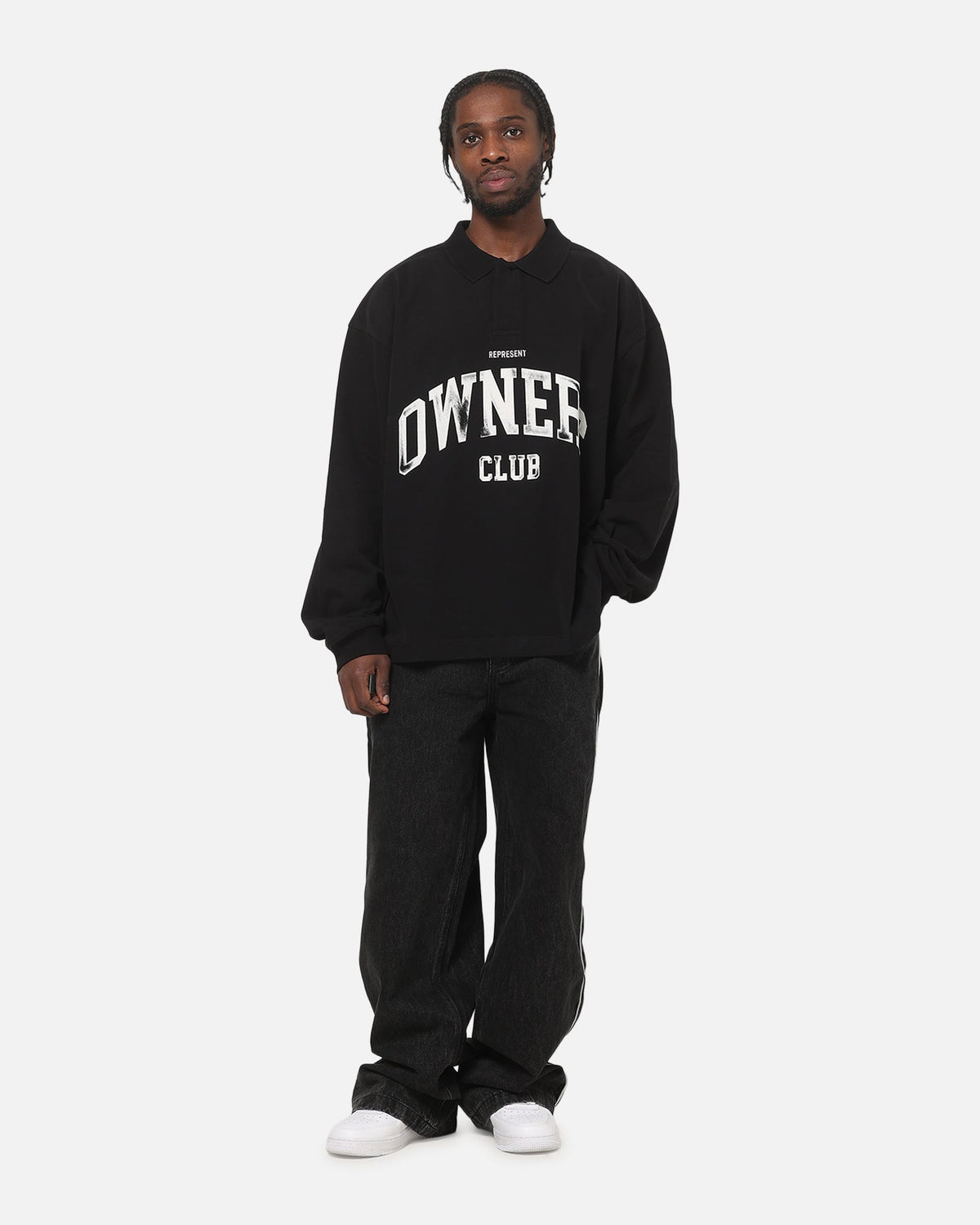 Represent Owners Rugby Top Jet Black - Scentleo