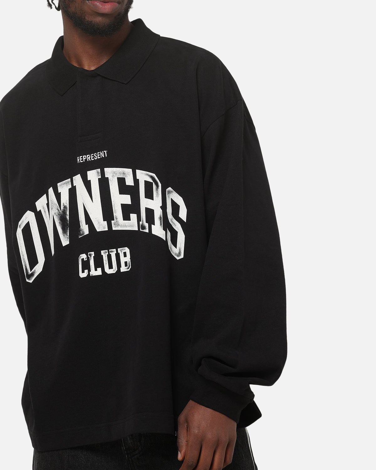 Represent Owners Rugby Top Jet Black - Scentleo
