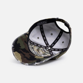 Von Dutch Cross Distressed Strapback Cap Camo - Scentleo