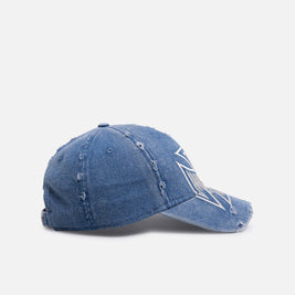 Von Dutch Cross Distressed Strapback Cap Washed Blue - Scentleo