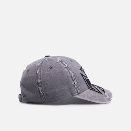 Von Dutch Cross Distressed Strapback Cap Washed Grey - Scentleo
