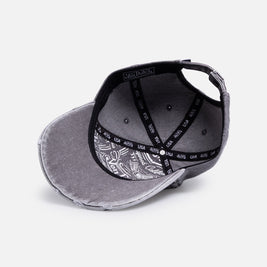 Von Dutch Cross Distressed Strapback Cap Washed Grey - Scentleo