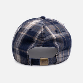 Von Dutch Gingham Dad Strapback Cap Blue - Scentleo
