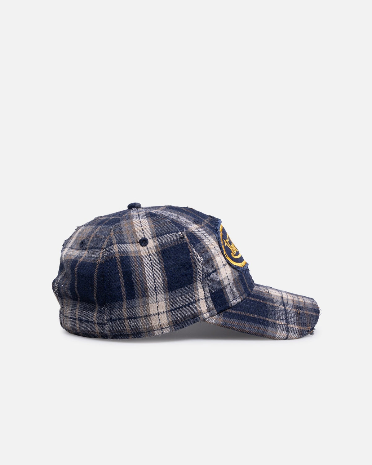 Von Dutch Gingham Dad Strapback Cap Blue - Scentleo