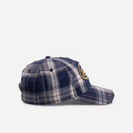 Von Dutch Gingham Dad Strapback Cap Blue - Scentleo