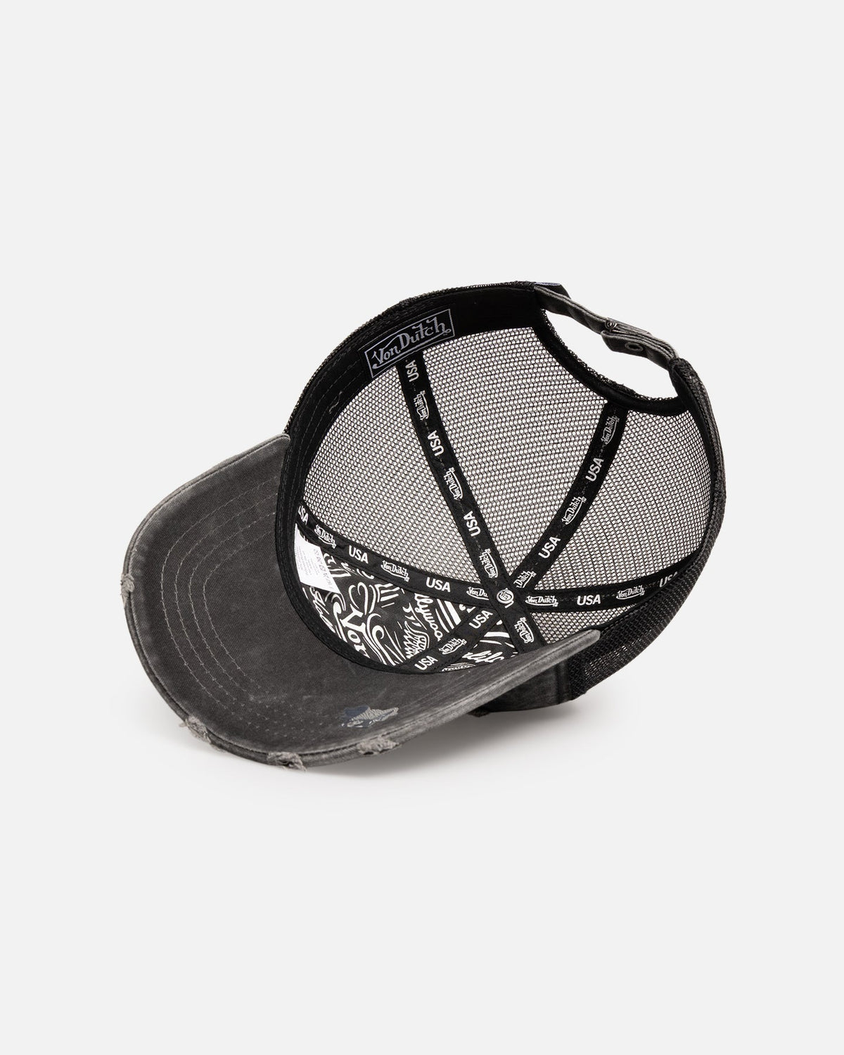 Von Dutch Japanese Script Trucker Strapback Black - Scentleo