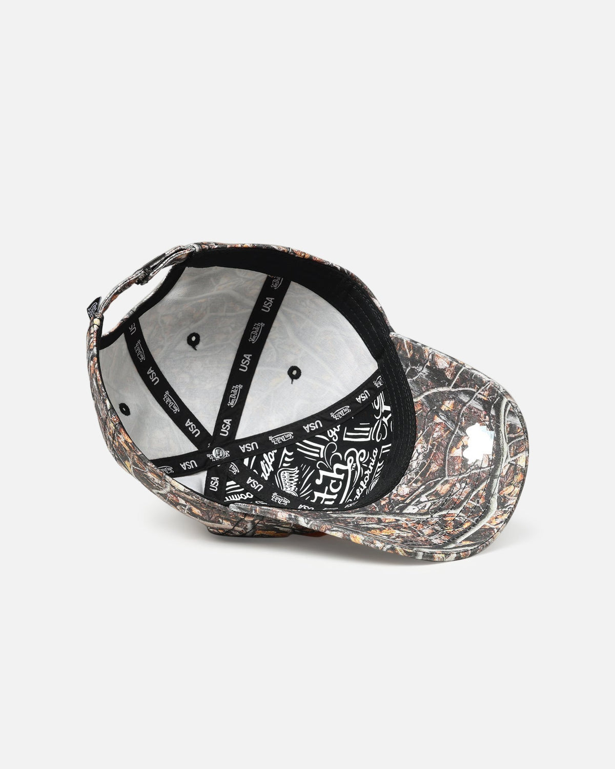 Von Dutch Woodcamo Dad Strapback Cap Camo/Orange - Scentleo