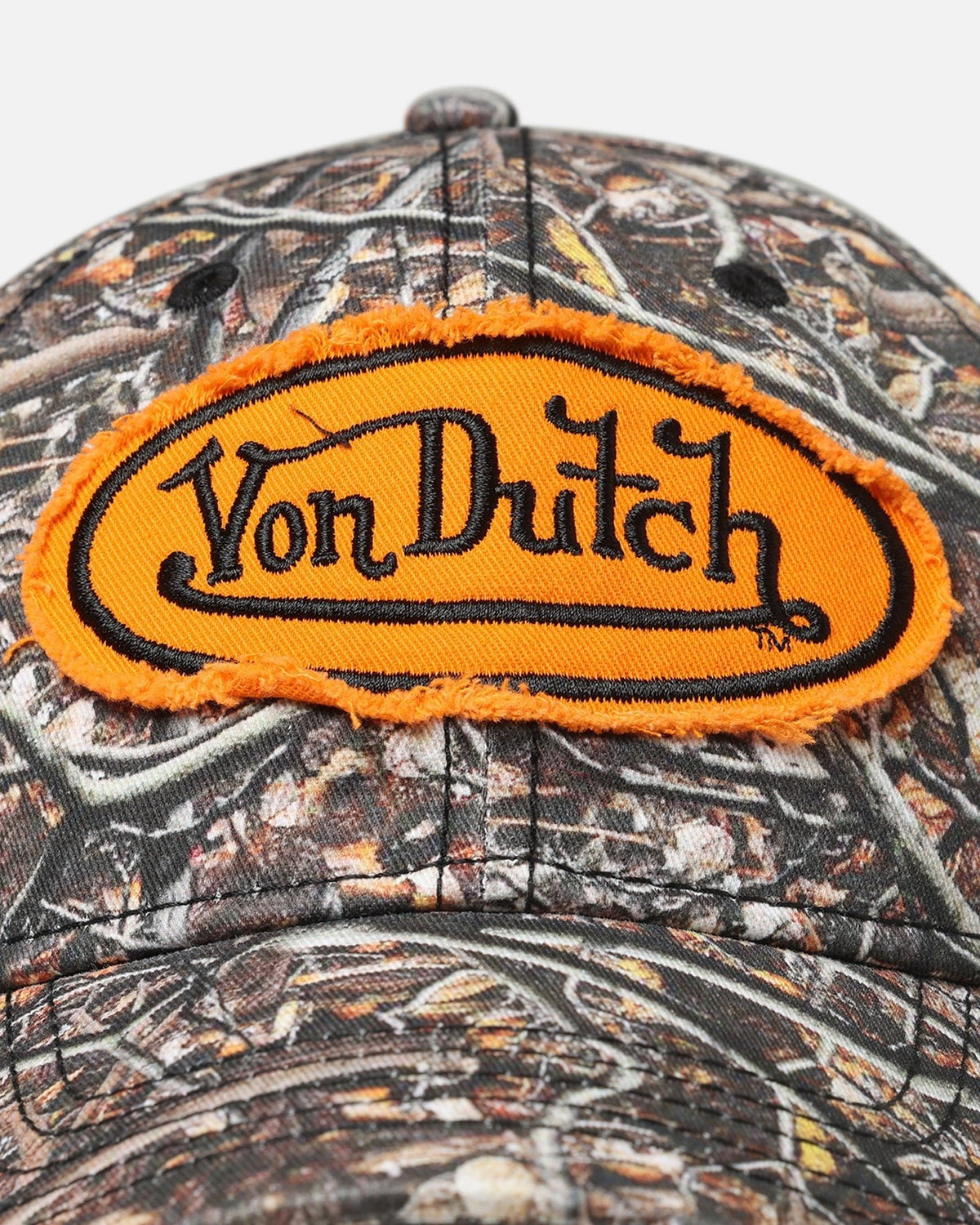 Von Dutch Woodcamo Dad Strapback Cap Camo/Orange - Scentleo