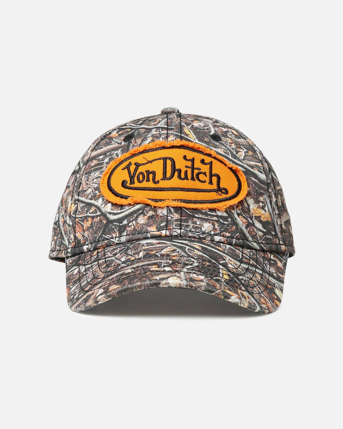 Von Dutch Woodcamo Dad Strapback Cap Camo/Orange - Scentleo