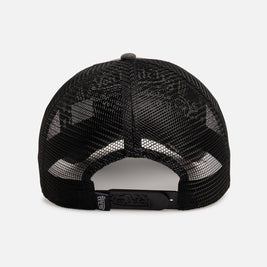 Von Dutch Worn Out Trucker Snapback Hat Washed Black - Scentleo